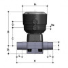 Мембранный клапан ПВХ с пневмоприводом НЗ PN6 втулочные окончания EPDM 63 мм FIP DKBDVNC063E