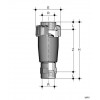 Клапан воздухоотводный ПВХ с резьбовыми окончаниями EPDM 1/2 FIP VAFV012E