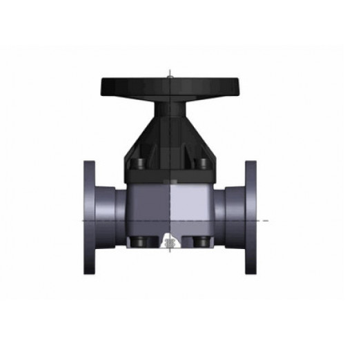 Мембранный клапан ПВХ с фланцевыми окончаниями EPDM 110 мм FIP VMOV110E