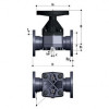 Мембранный клапан ПВХ с фланцевыми окончаниями EPDM 110 мм FIP VMOV110E