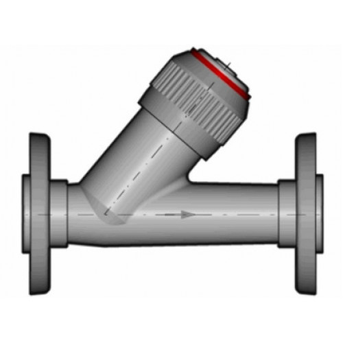Обратный клапан ПВХ угловой с фланцевыми окончаниями FKM 20 мм FIP VROV020F
