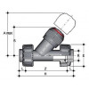 Обратный клапан ПВХ угловой с резьбовыми окончаниями EPDM 1 FIP VRUFV100E